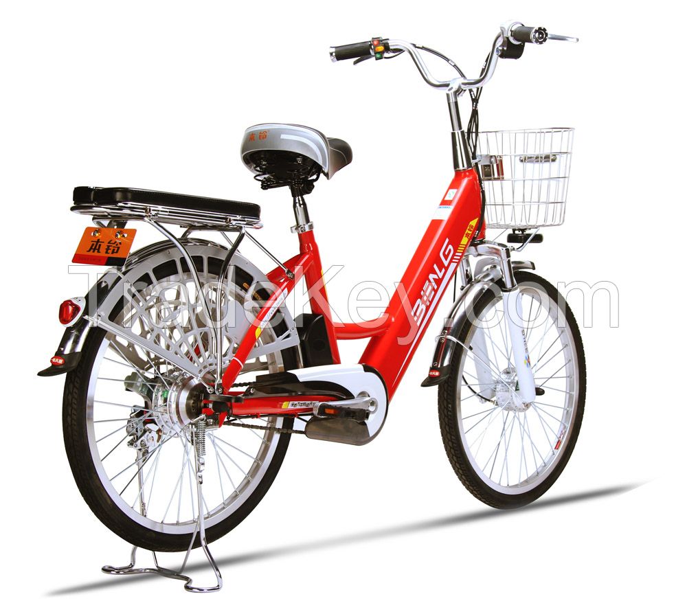 250W convenient Lithium e-bike green bike rental bike