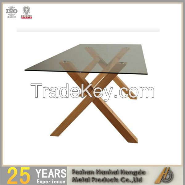 plywood tempered glass dining table