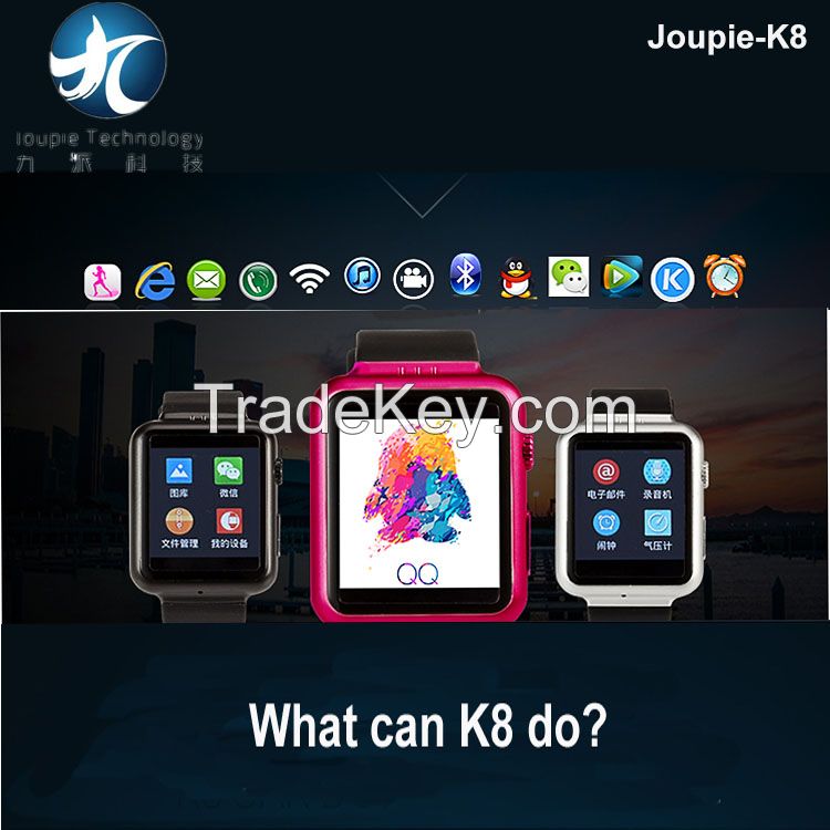 Joupie-K8  watch phone, actiity tracker watch with SIM card compatible with Android and iOS