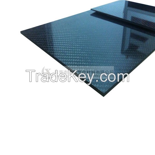 Factory Supply Twill Glossy 3K Carbon Fiber Composite Plate 1mm 2mm 3mm 4mm