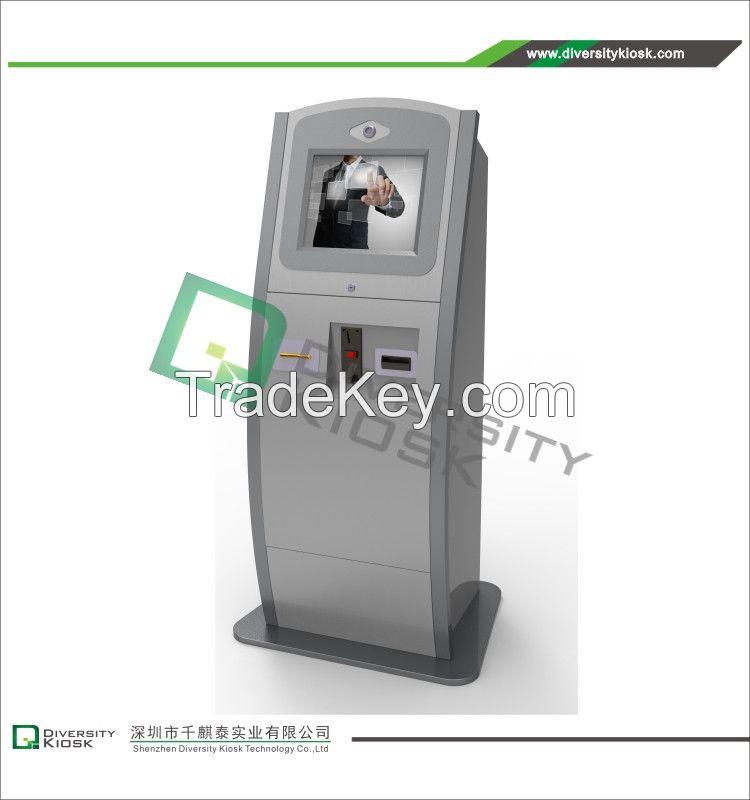 Outdoor Parking Lot Kiosk Payment by Cash and Coin