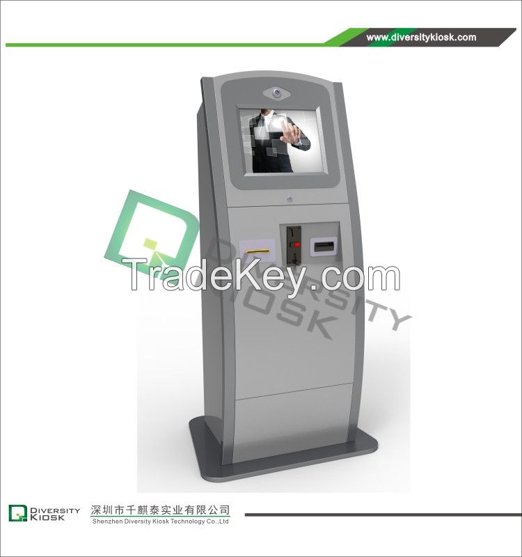 Outdoor Parking Lot Kiosk Payment by Cash and Coin