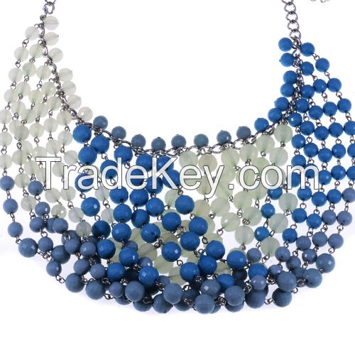 2015 beaded necklace, bohemia style are available popular in Europe and the US