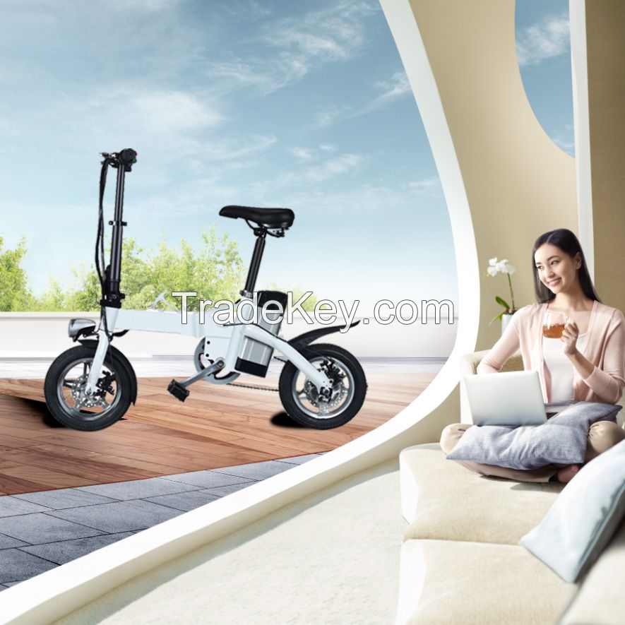 Hot Wholesales 12inch Folded Electric Bicycle Scooter, E-Bike