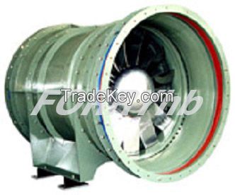 Axial fan, tunnel fan, exhaust fan