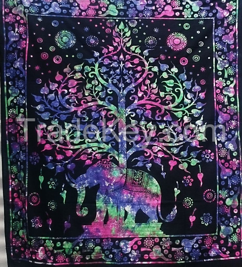 Indian tree of life colorful tapestry