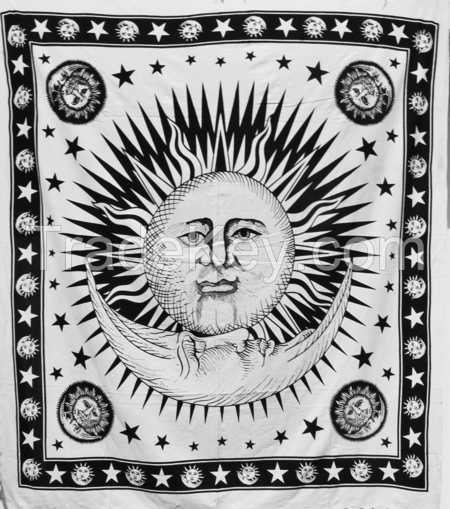 Indian sun and moon tapestry