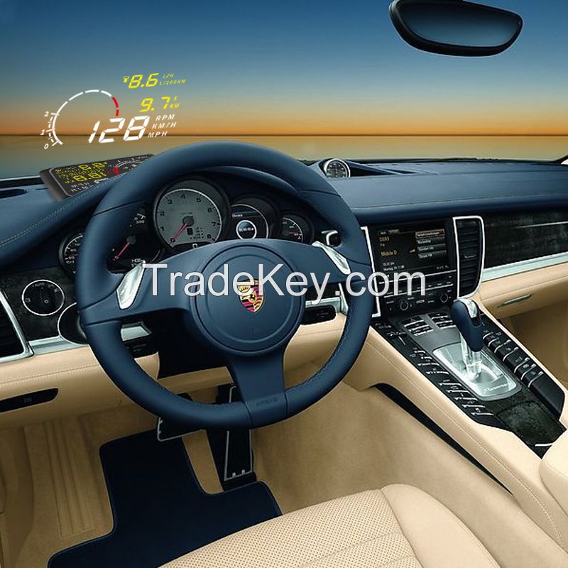 New X3 Car HUD Head Up Display System OBD2 dispaly speed with built-in ELM327 Bluetooth Version