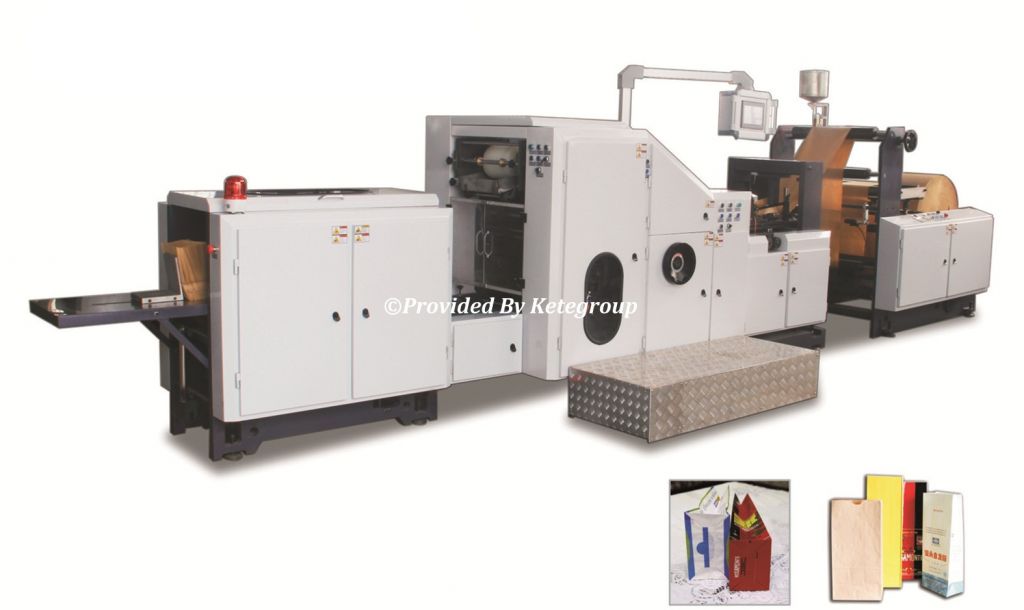 Adjustable roll square bottom paper bag making machine 