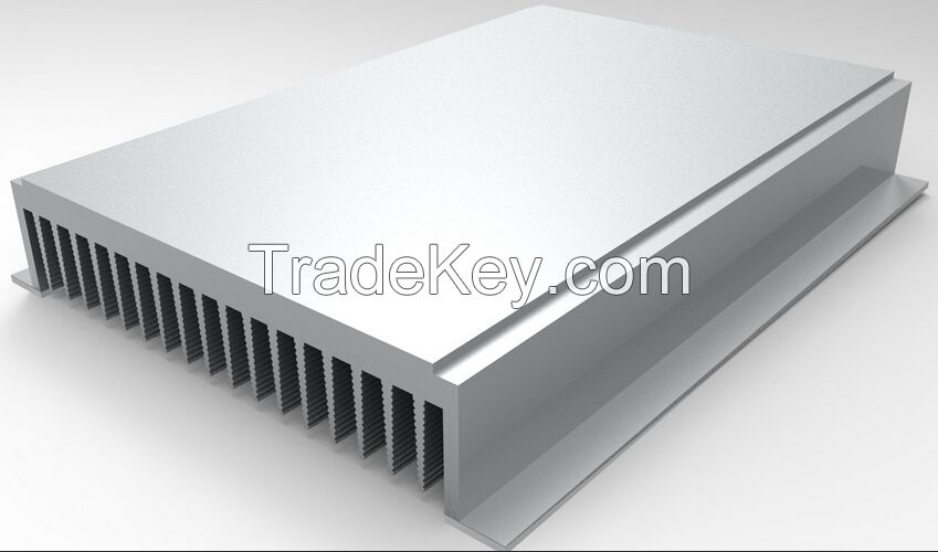 Aluminum Extrusion Heat Sinks made of AL6063 with Clear Anodized Surface