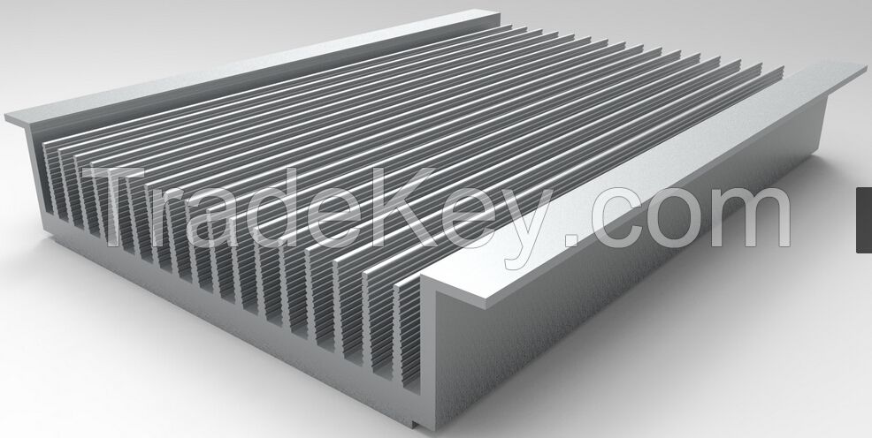 Aluminum Extrusion Heat Sinks made of AL6063 with Clear Anodized Surface