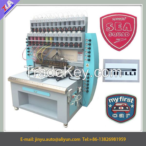 12 colors silicone label making machine/silicon trademark logo brand making machine