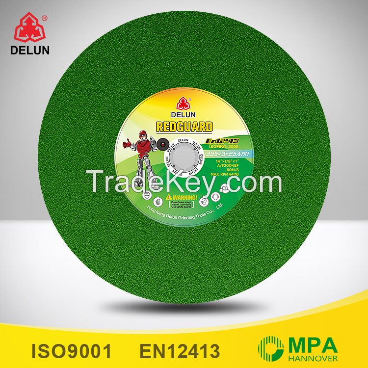 14inch green cutting wheel for metal/stainless steel
