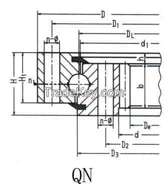 Single-Row Crossed Ball Slewing Bearing (Standard Series QUQWQN)