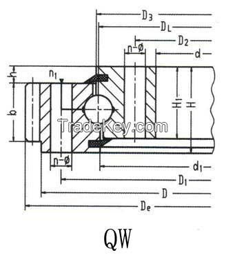 Single-Row Crossed Ball Slewing Bearing (Standard Series QUQWQN)