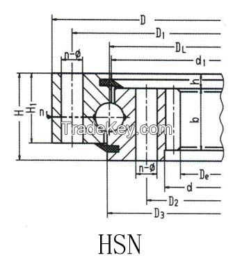 Single-Row Crossed Rollers Slewing Bearing