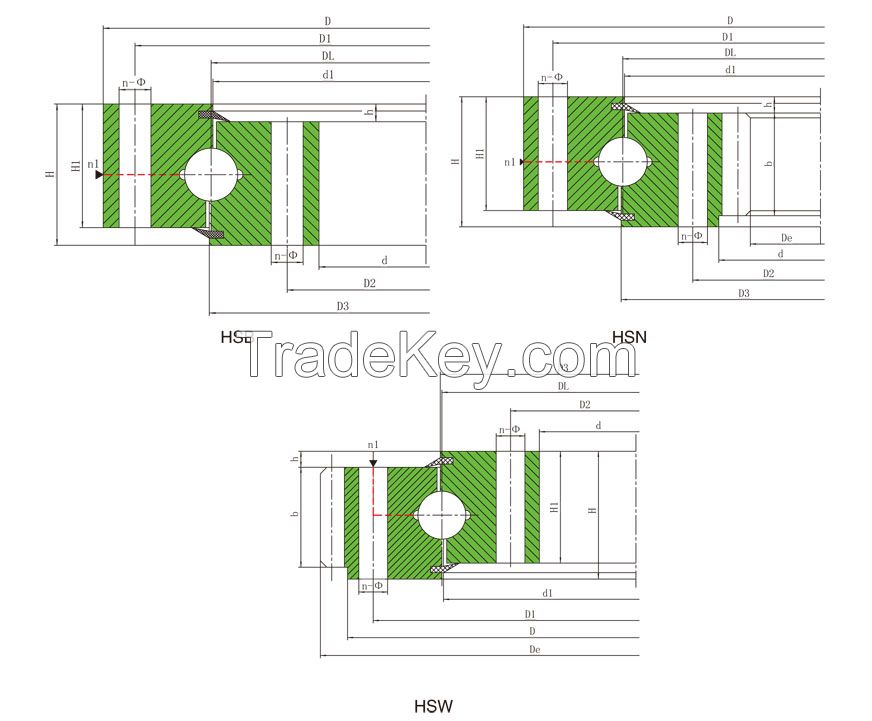 Single-Row Crossed Rollers Slewing Bearing