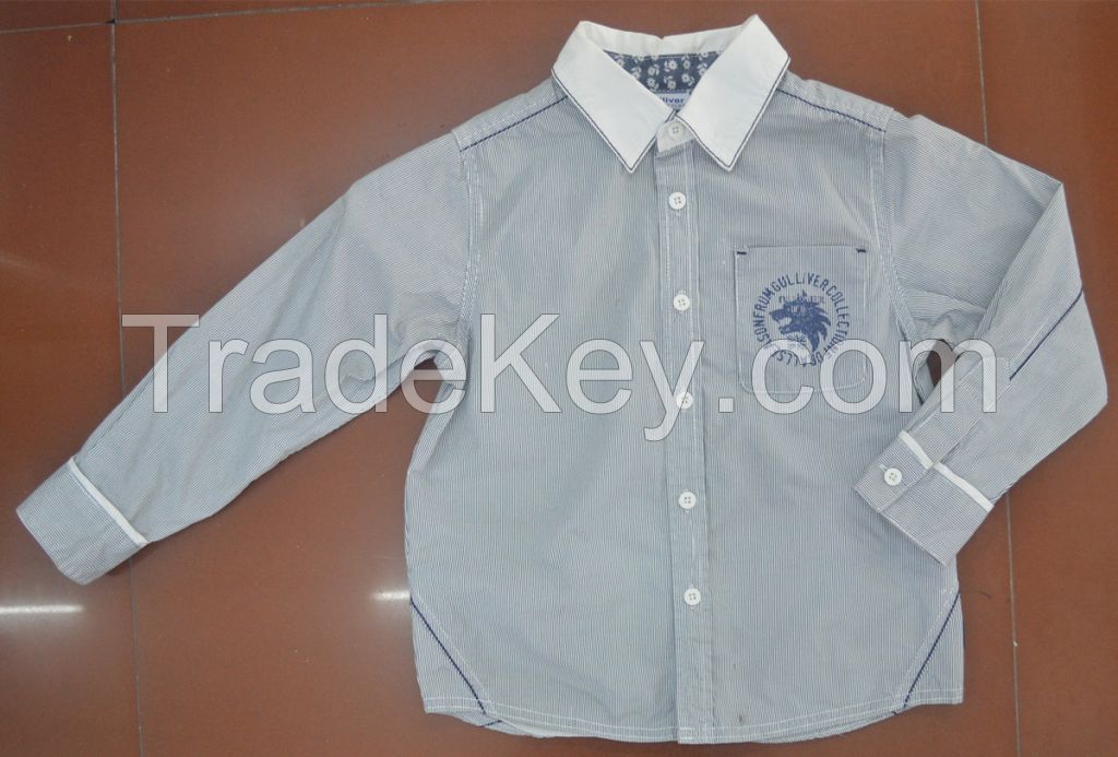 100% cotton twill kids shirts