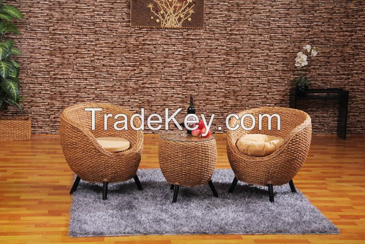 Modern Rattan Furniture Living Room Table Chair