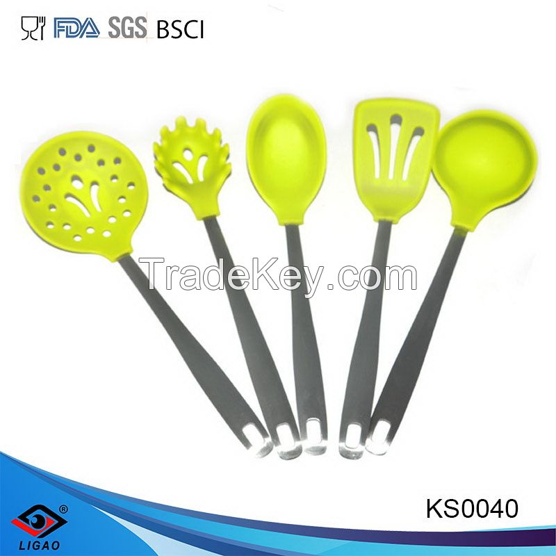 High quality 5pcs silicone kitchen tools/utensils