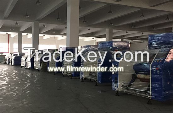 Fully automatic 5shaft PVC cling film rewinding machine