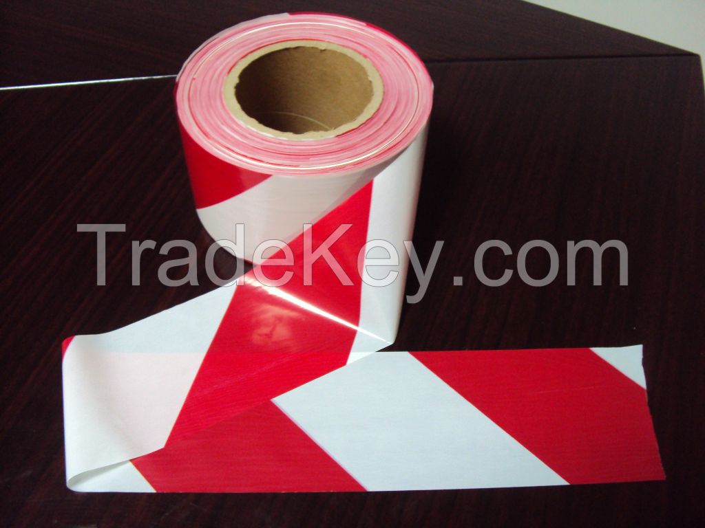 Red And White Strip Warning Tape