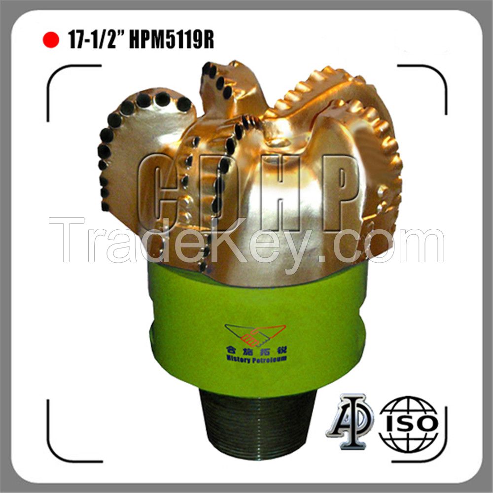 17 1/2" Chinese quality steel body pdc drill bit for coal mine drilling