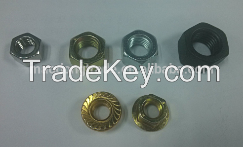 Hot sales good quality zinc plated Hex flange nut M4~12