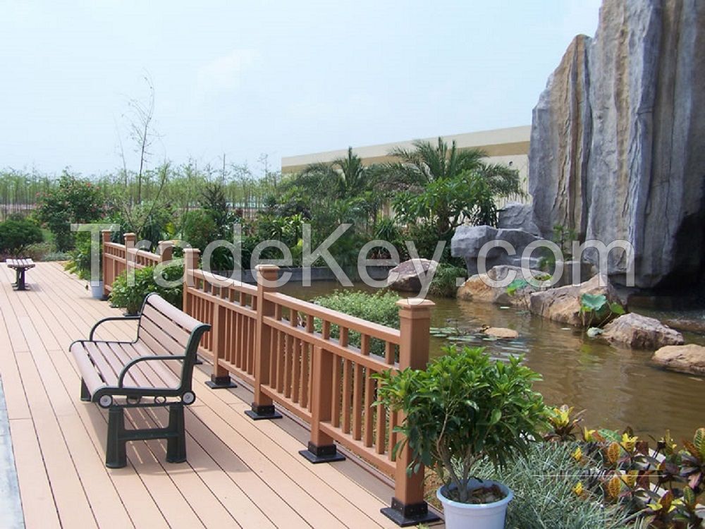 Wood plastic composite floor