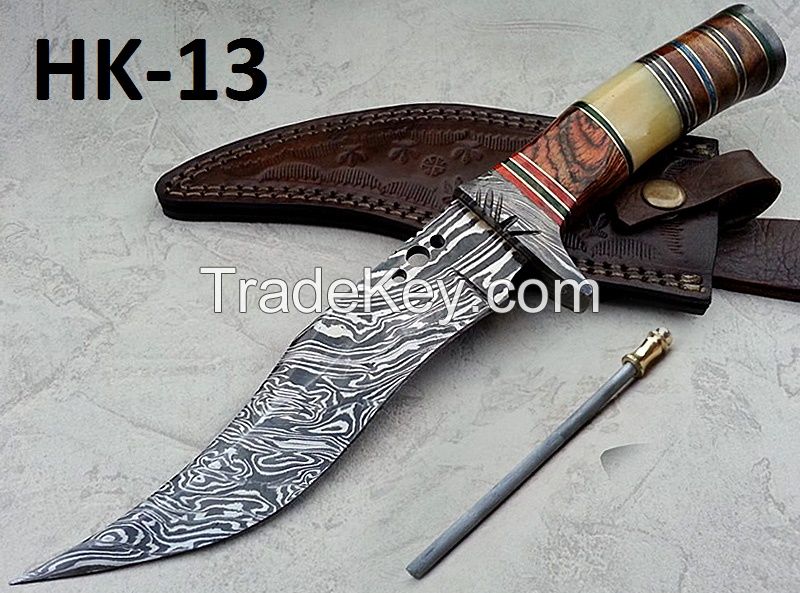 Damascus hand made hunting knife HK-13