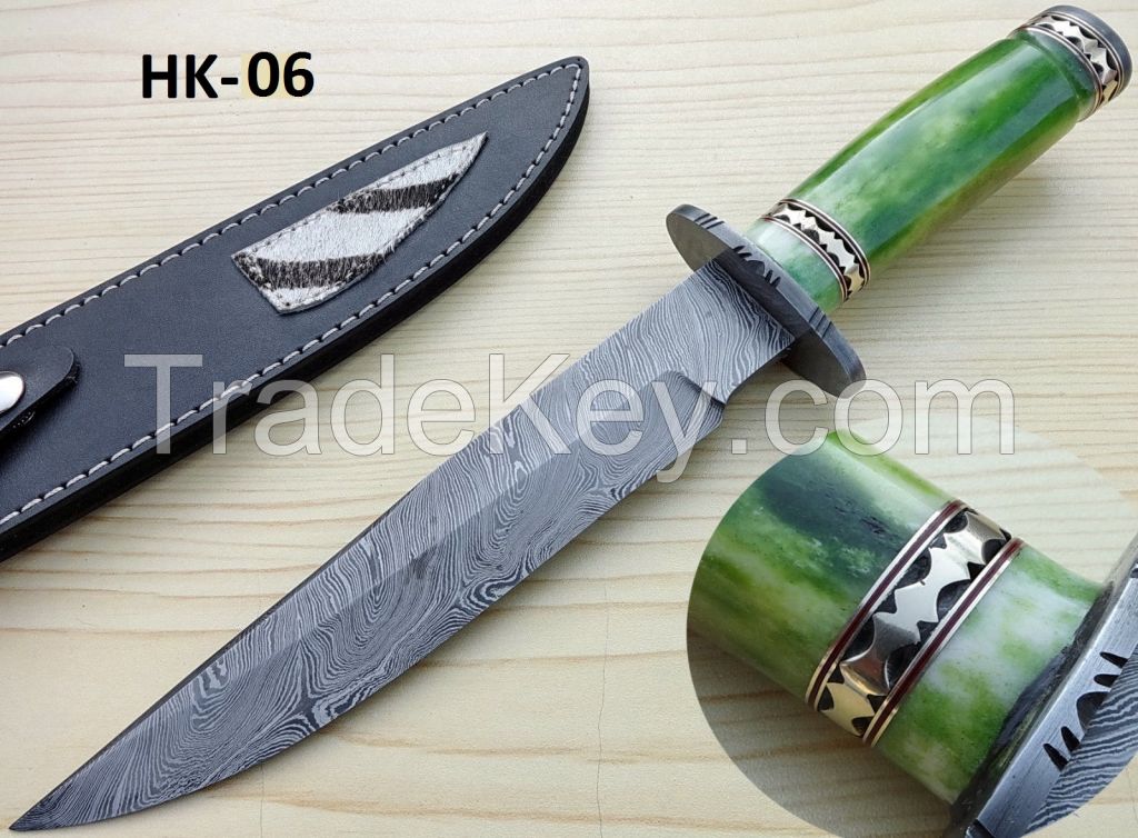Damascus hand made hunting knife HK-06