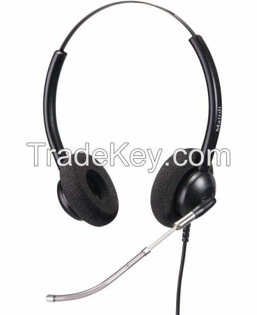 Binaural Excellent Noise Cancellation Telephone Headset MRD-509DS