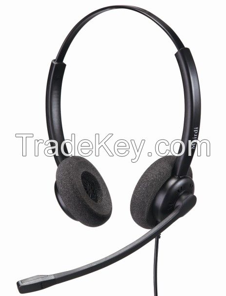 High Quality Binaural Noise Canceling Microphone Call Center Headset