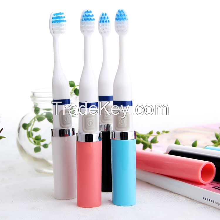 Travel battery operated electric toothbrush for lady