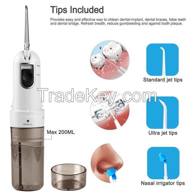 Foldable rechargeable water pik oral irrigator