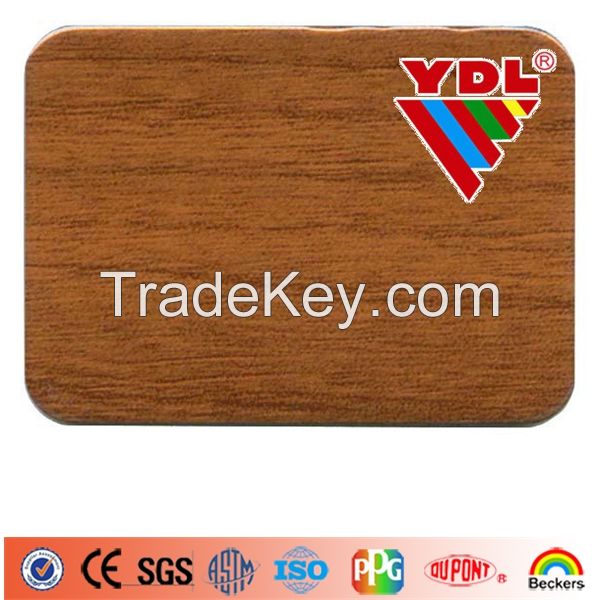 3mm 4mm 5mm 6mm PE &amp;amp;amp;amp; PVDF Roller Coated Wood Texture ACP for Interior and Exterior