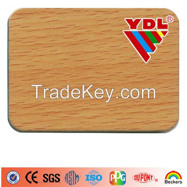 3mm 4mm 5mm 6mm PE &amp;amp;amp;amp; PVDF Roller Coated Wood Texture ACP for Interior and Exterior