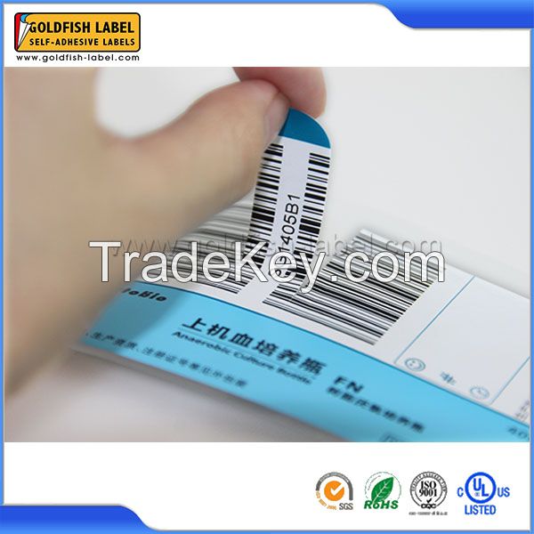 Professional design easy peel off barcode sticker