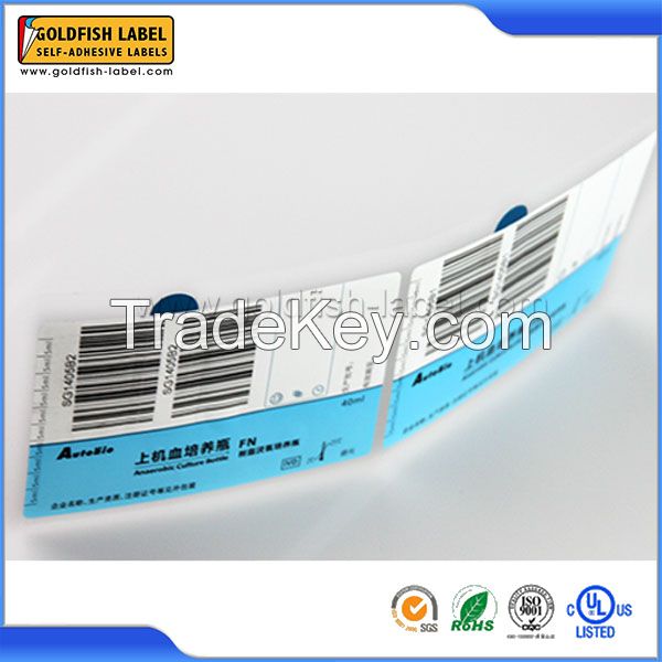Professional design easy peel off barcode sticker