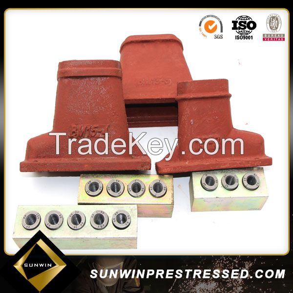 prestressed post tension flat anchorage