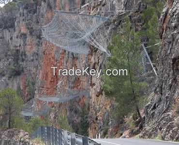 Slope protection rope mesh
