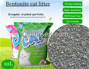 Bentonite Cat litter high quality with active carbon 99% dust free