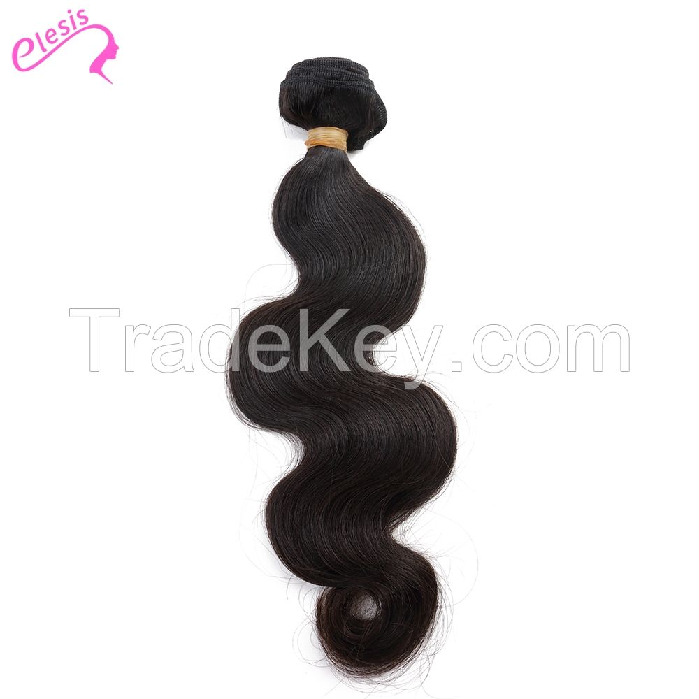 ELESIS Virgin Hair Product 1 piece Body Wave Human Virgin Hair Extensions