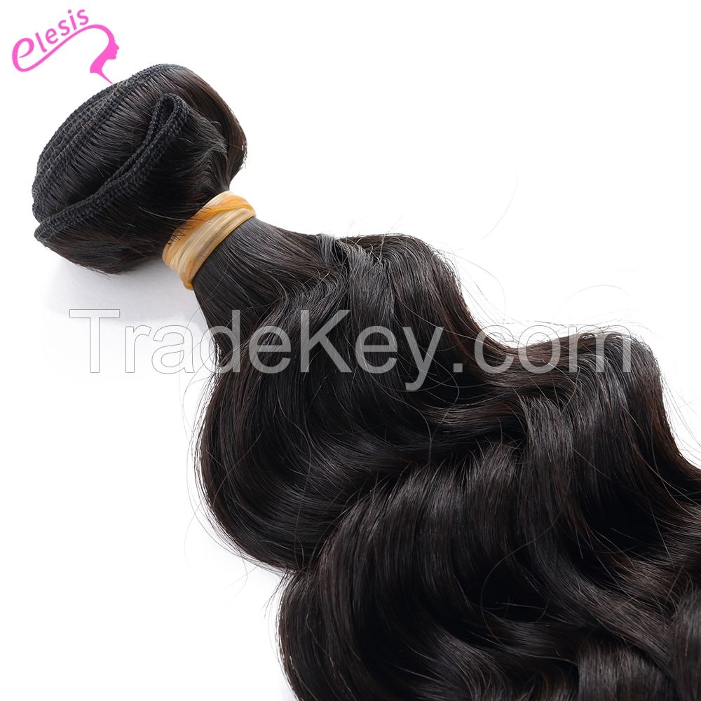 ELESIS Virgin Hair Product 1 piece Natural Wave Human Virgin Hair Extensions