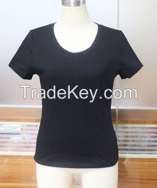 Cheap black cotton T-shirt for women