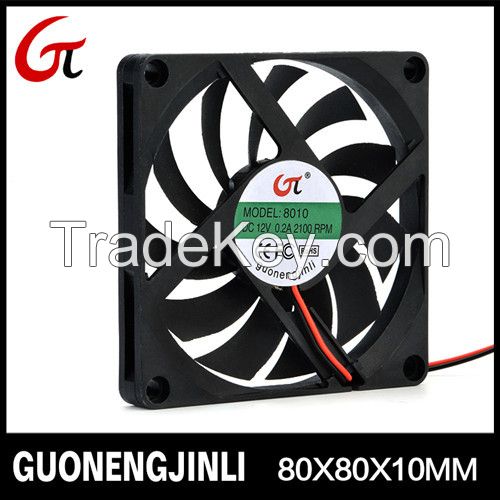 Manufactory Selling 80 X 80 X10 Mm 12V DC LED Fan with UL 8010