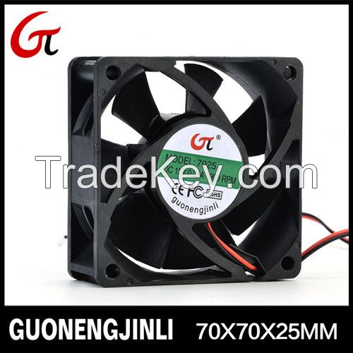 Manufactory Selling Radiator Cooling Fan 12v DC 7025 70x70x25mm DC 24V Brushless Cooling Fan