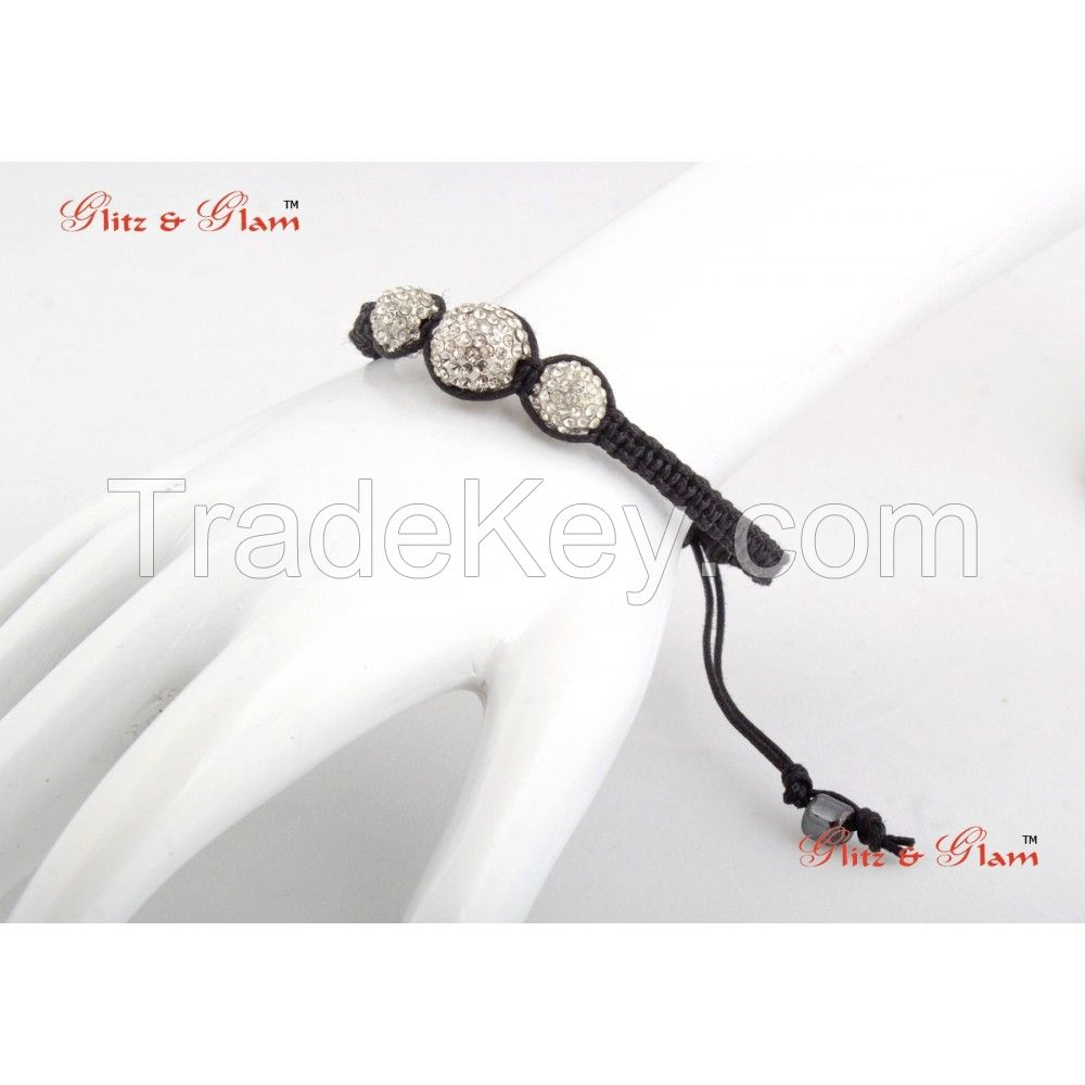 Fashion Bracelets - Classic and elegant design studded with white quartz