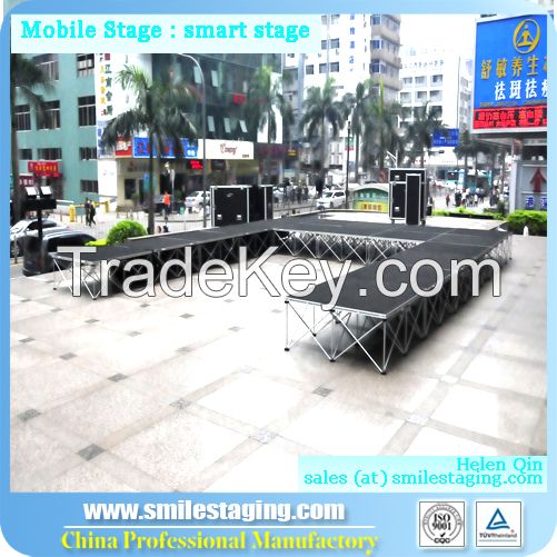 Portable stage mobile stage wooden platform stage