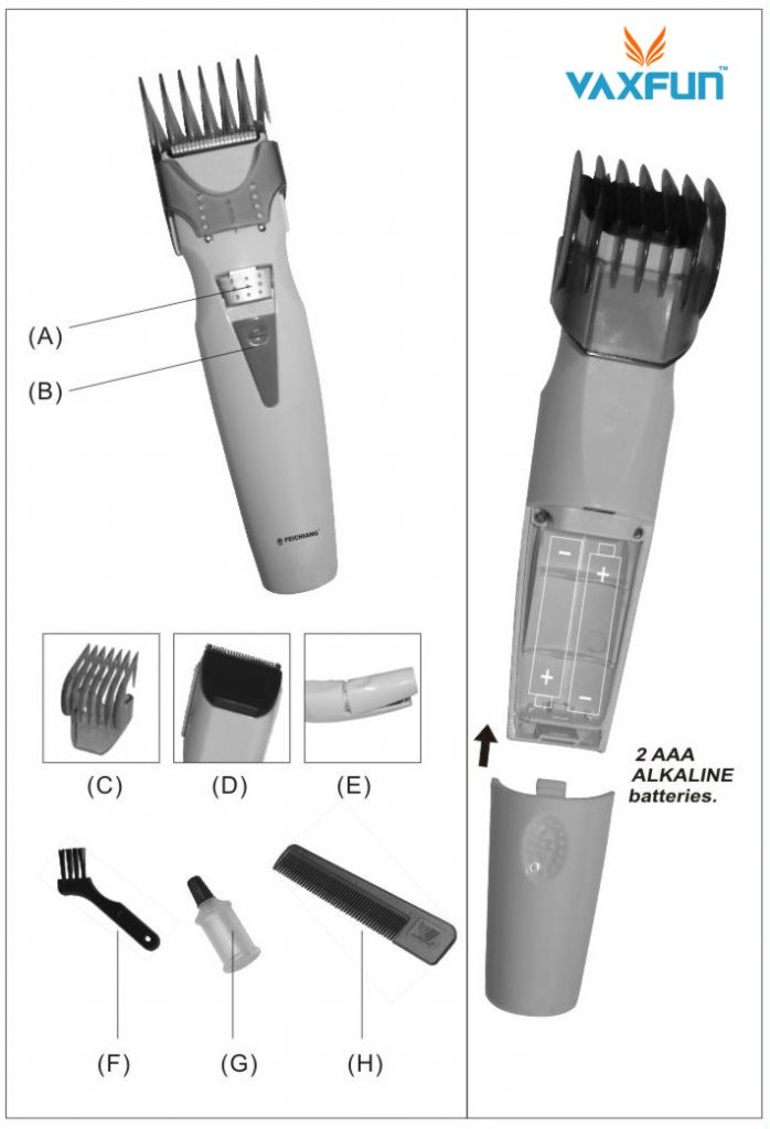 Dry Battery Electric Hair Clipper